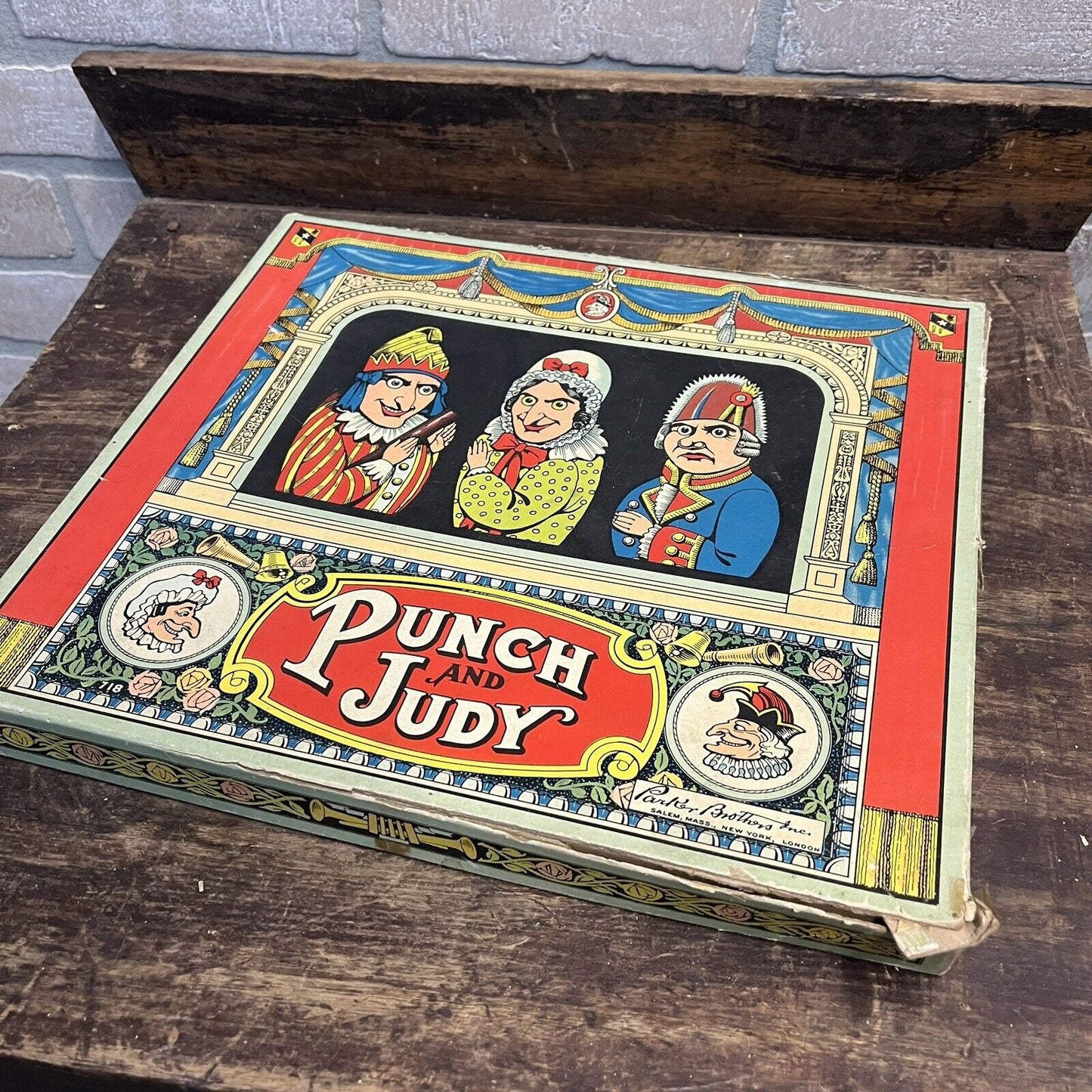 RARE Vintage 1930 Punch and Judy Parker Brothers Board Shooting Target Game