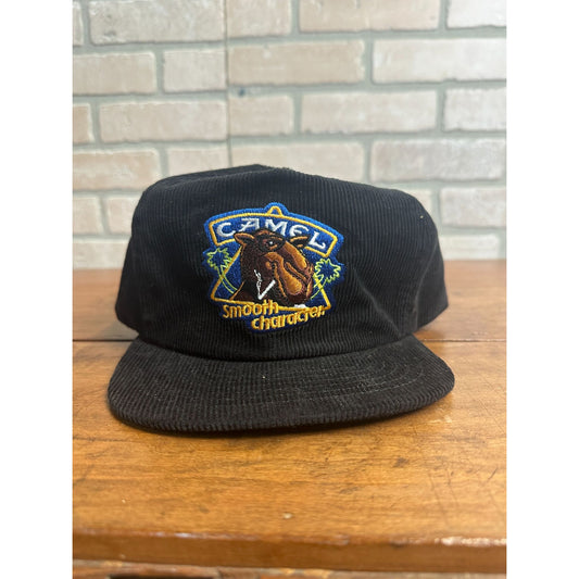 Vintage Black Patch Camel Retro 90s Cigarettes Snapback Cap Hat