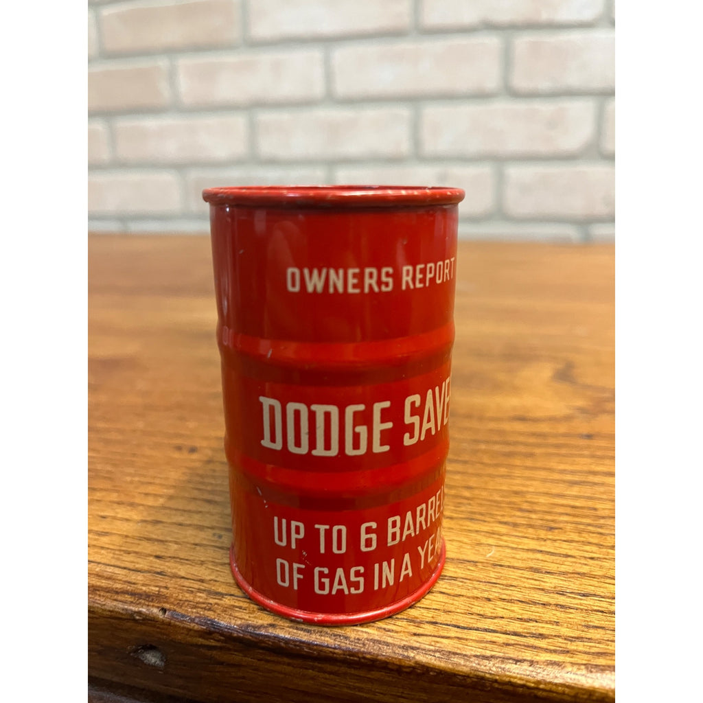 Vintage 1930s Switch to Dodge Advertising Oil Barrel Bank Promo Cars Trucks