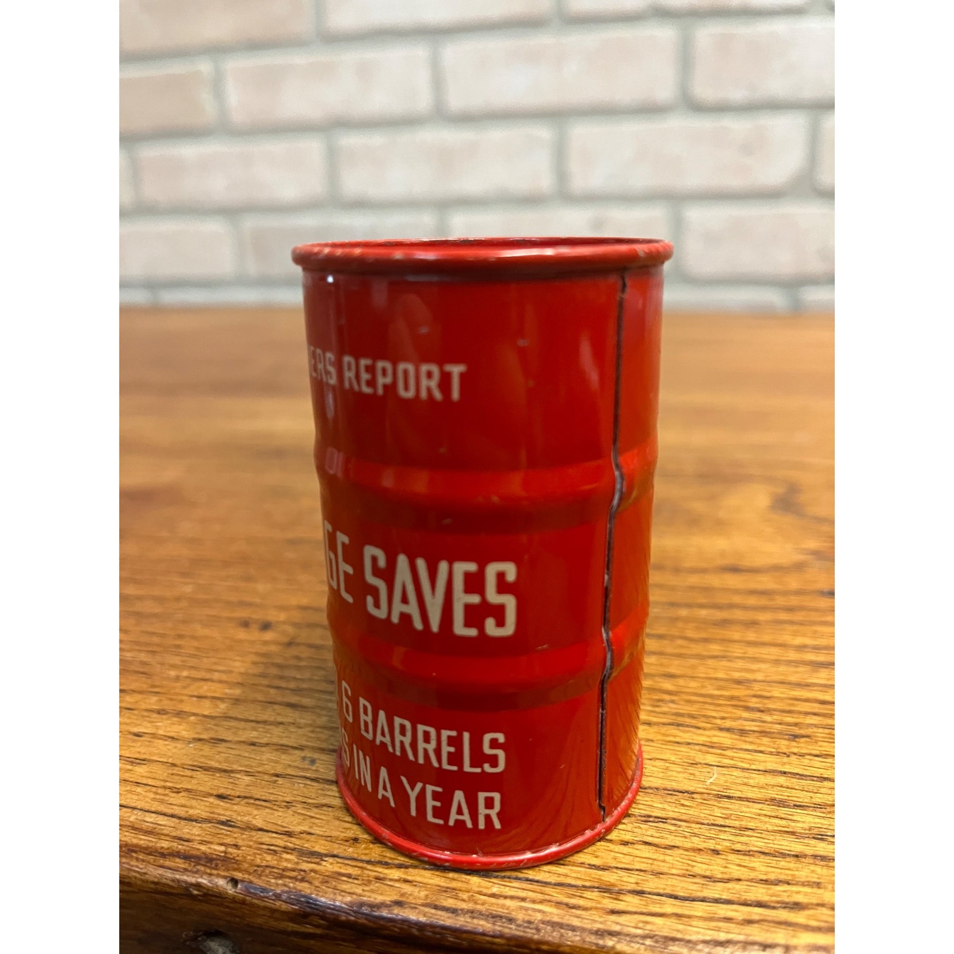 Vintage 1930s Switch to Dodge Advertising Oil Barrel Bank Promo Cars Trucks