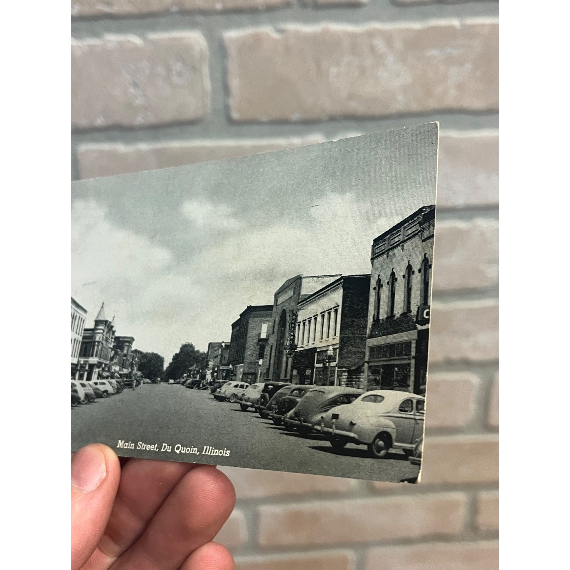1947 Du Quoin Illinois Main Street View Postcard