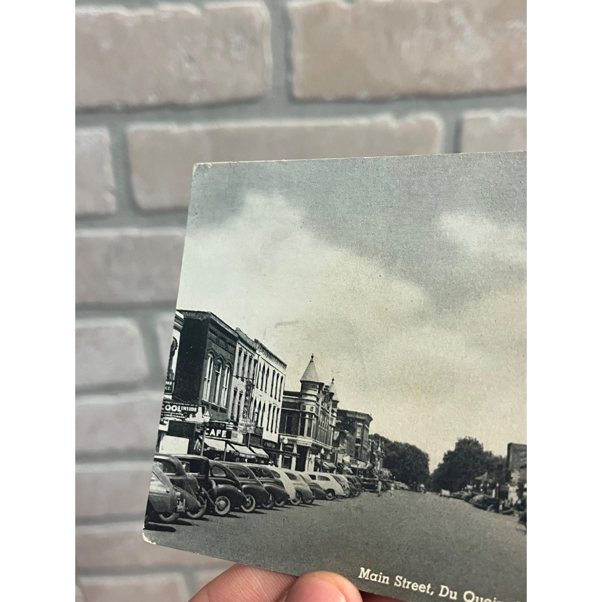 1947 Du Quoin Illinois Main Street View Postcard