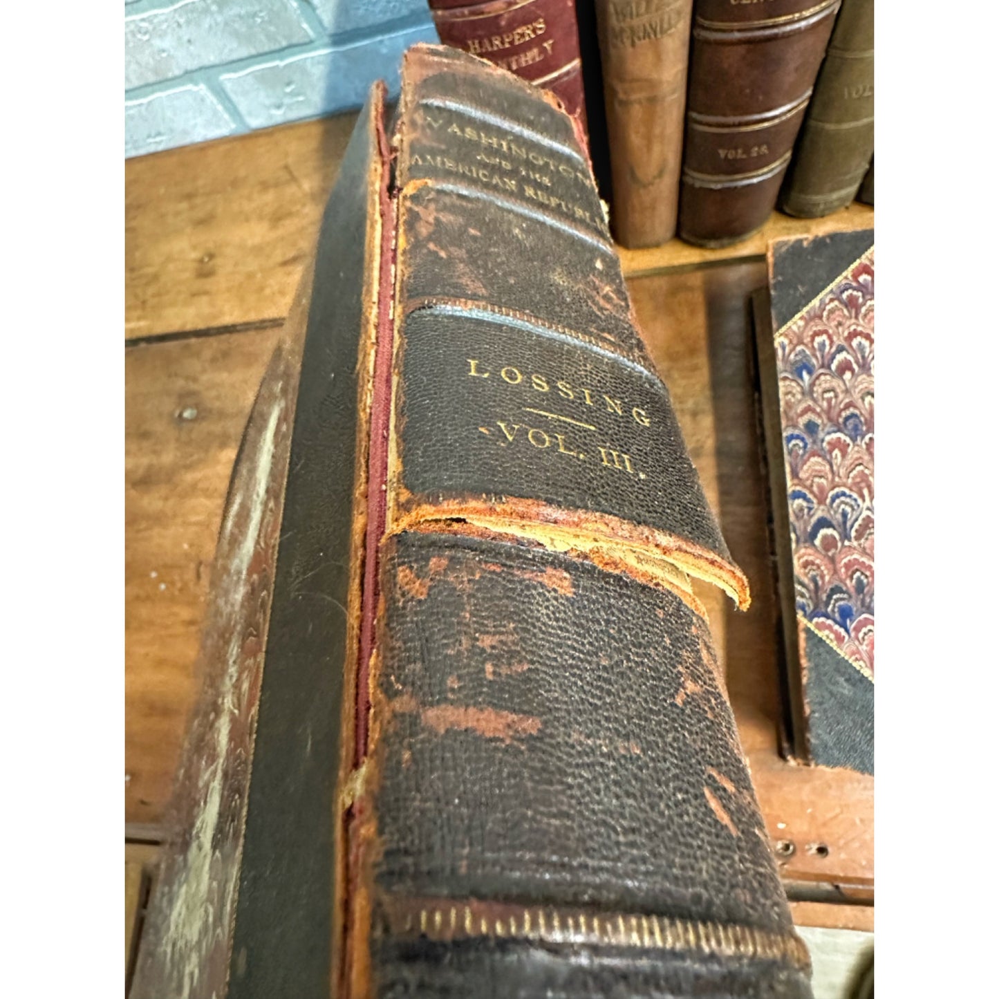 3 VOLUME SET: WASHINGTON & THE AMERICAN REPUBLIC BY BENSON LOSSING, CIRCA 1860s