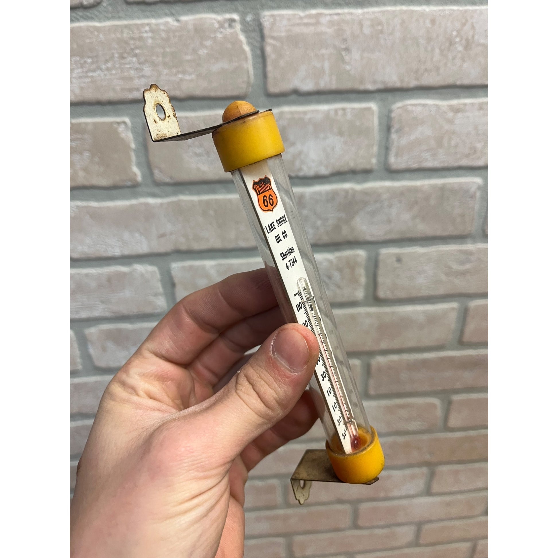 Vintage Phillips 66 Lake Shore Oil Co. Cudahy Wisconsin Advertising Thermometer