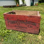 Vintage Plymouth Springs Wooden Soda Bottle Crate Box Wis Wisconsin