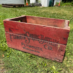 Vintage Plymouth Springs Wooden Soda Bottle Crate Box Wis Wisconsin