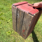 Vintage Plymouth Springs Wooden Soda Bottle Crate Box Wis Wisconsin