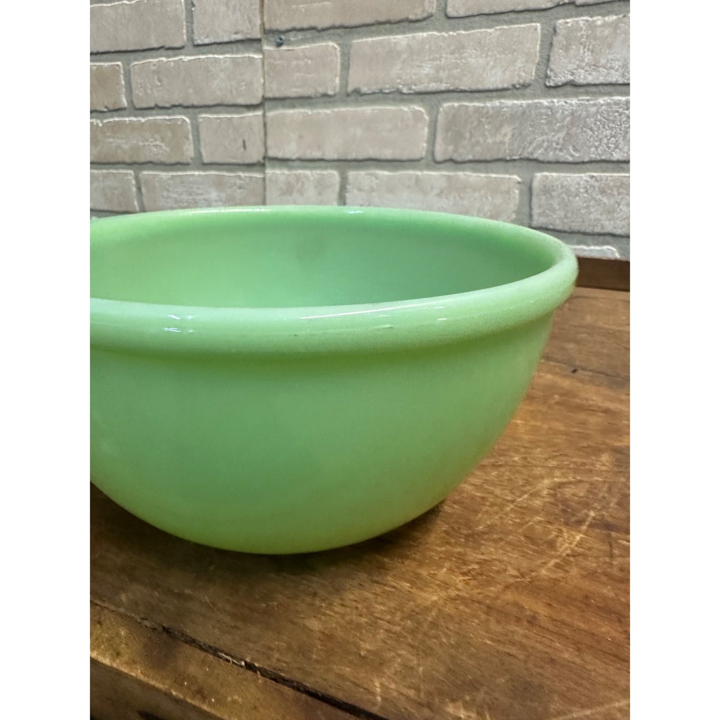 Vintage Jadeite 7" Mixing Bowl Kitchen Ware Jade Green - 3.75" Deep