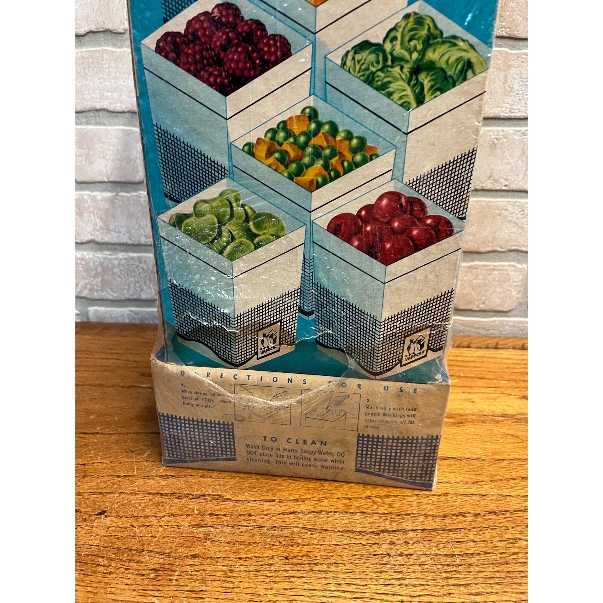 Vintage 1950s Unused VapoCans Wax Containers Frozen Foods 20-Pack Advertising