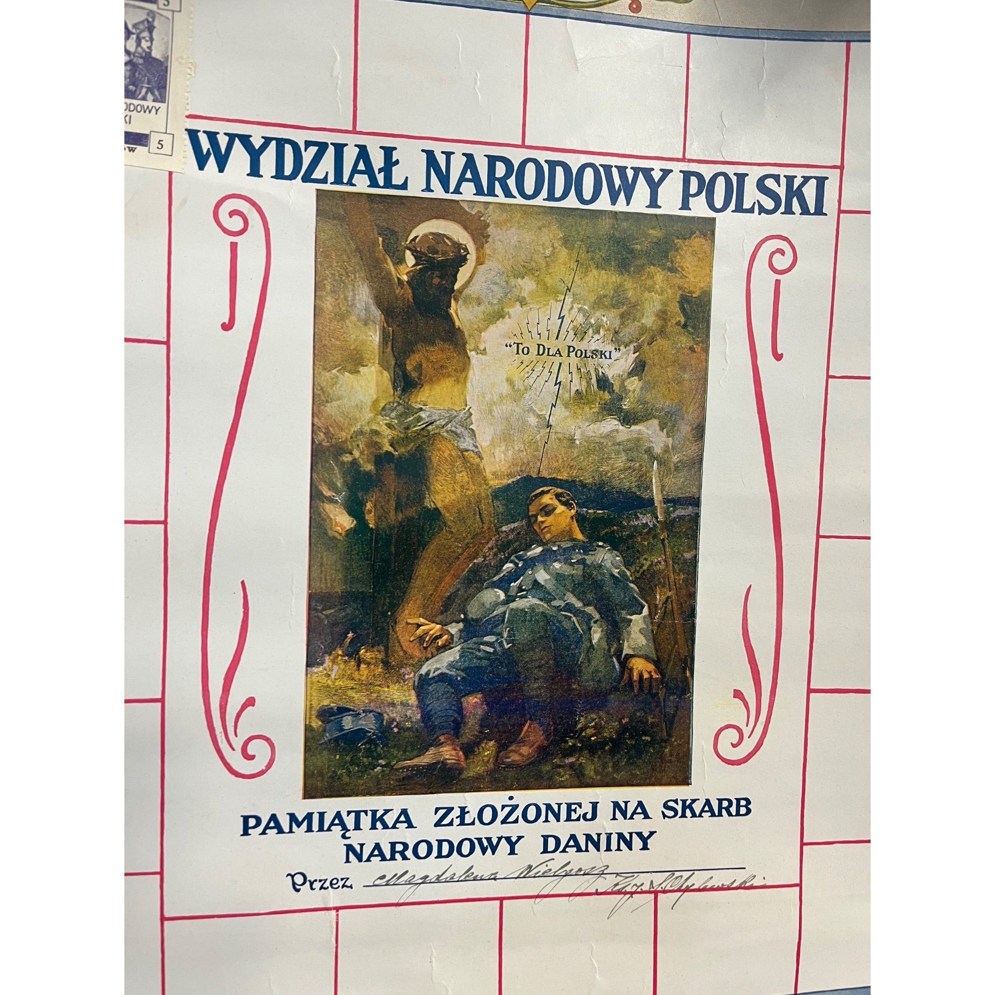 WWI ERA American Campaign Poster To Raise Money For Poland 1918
