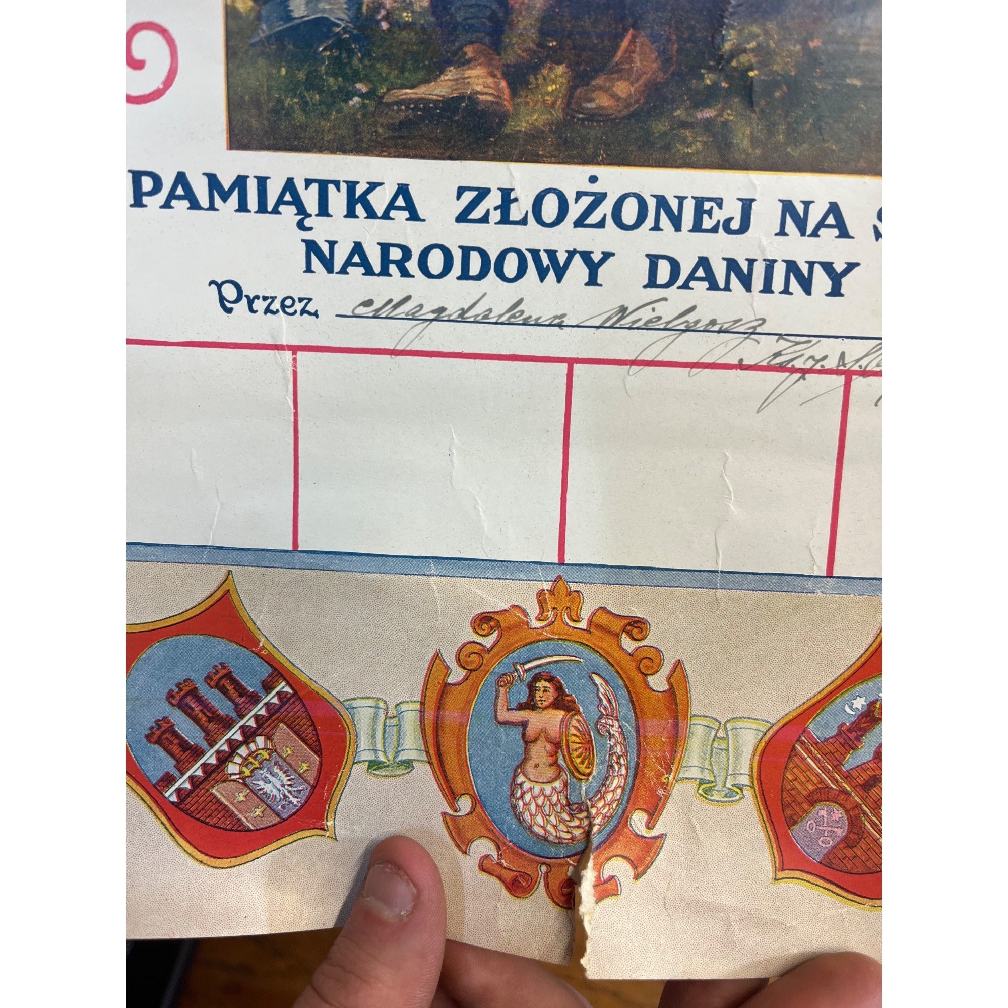 WWI ERA American Campaign Poster To Raise Money For Poland 1918