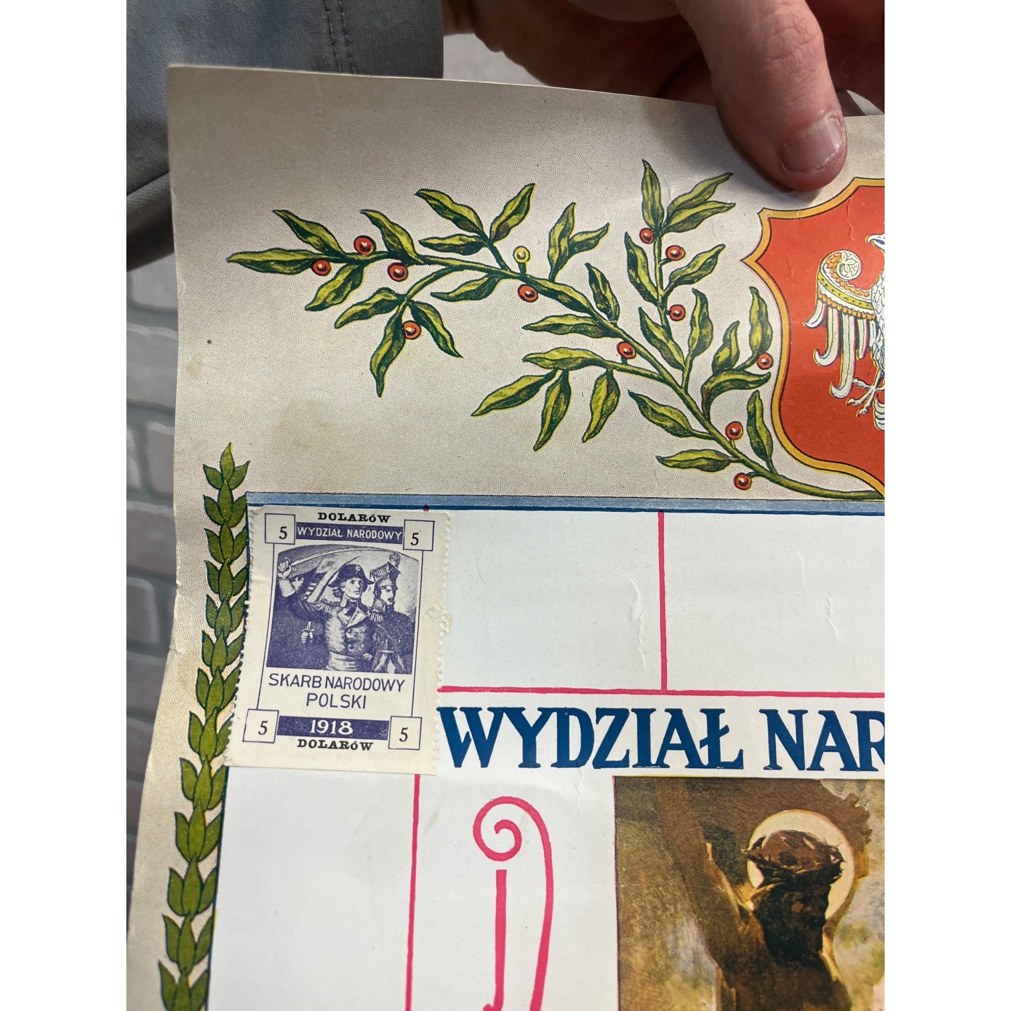 WWI ERA American Campaign Poster To Raise Money For Poland 1918