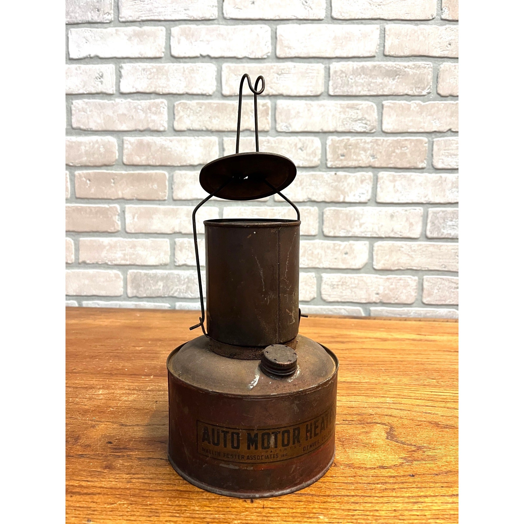 Vintage Wallin Foster Kerosene Auto Motor Heater Oil Heater Dener Colorado