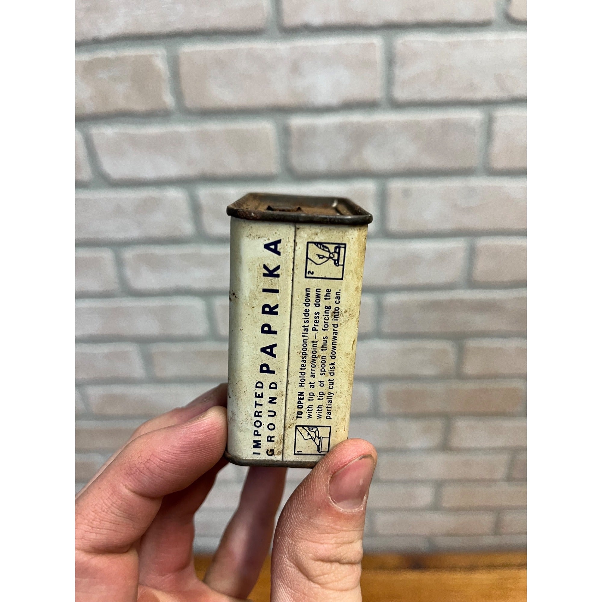 Vintage 1950s French's PAPRIKA Spice Tin Graphic Litho Can Rochester New York