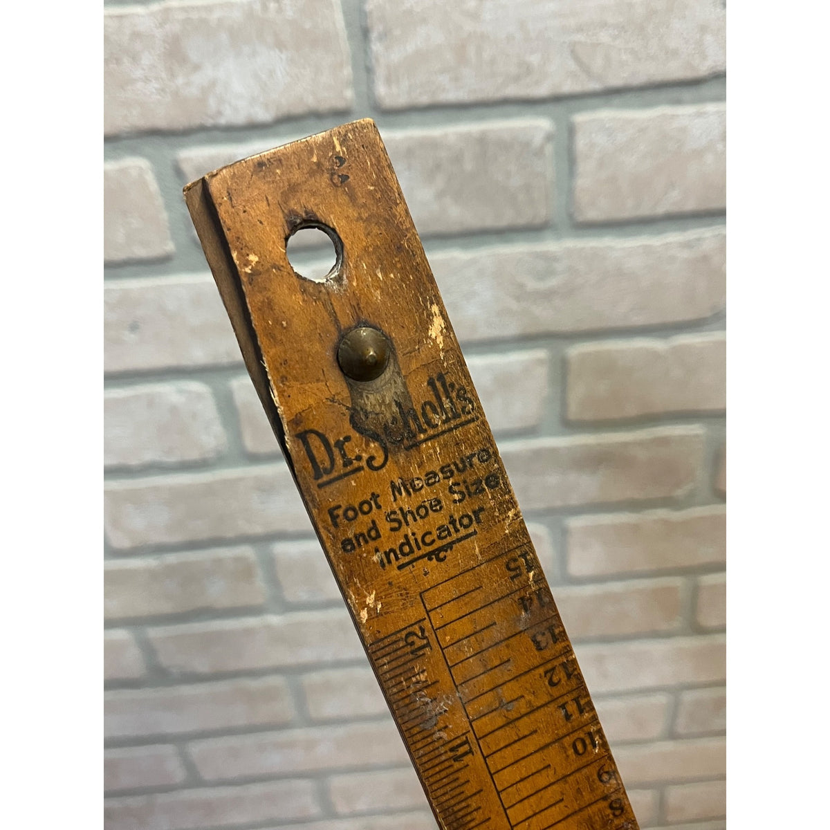 Vintage Dr Scholl’s Foot Measure Ruler Wooden Shoe Sizing Tool Chicago USA