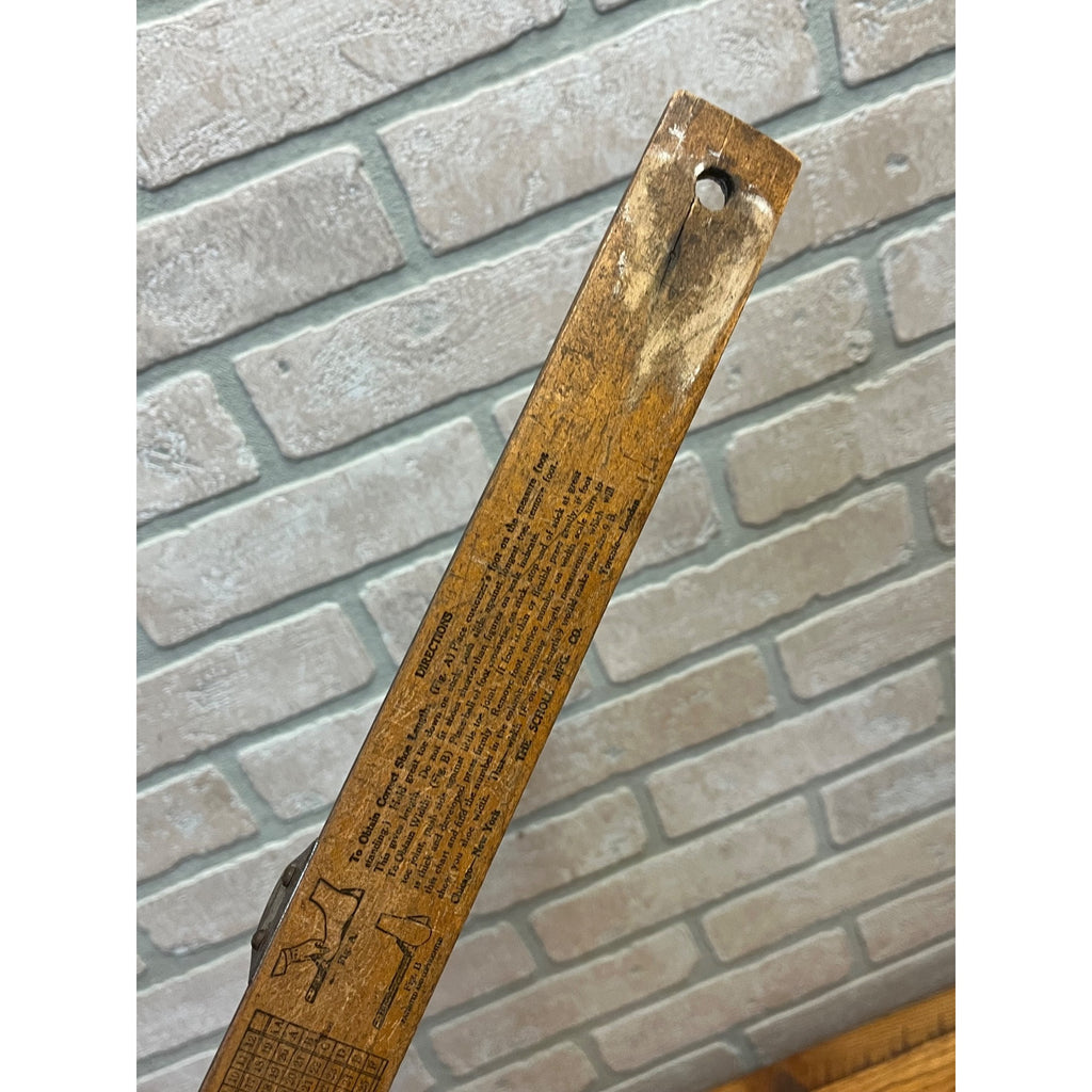 Vintage Dr Scholl’s Foot Measure Ruler Wooden Shoe Sizing Tool Chicago USA