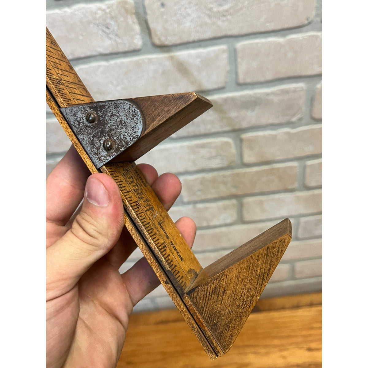 Vintage Dr Scholl’s Foot Measure Ruler Wooden Shoe Sizing Tool Chicago USA