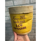 Vintage 1950s Kree-Mee Ice Cream Cardboard Carton Gallon Godfrey Milwaukee WI Wis