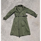 Vintage US Army 1955 Overcoat Trenchcoat OG 107 Korean War -- Long / Small