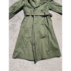 Vintage US Army 1955 Overcoat Trenchcoat OG 107 Korean War -- Long / Small