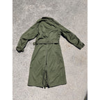 Vintage US Army 1955 Overcoat Trenchcoat OG 107 Korean War -- Long / Small