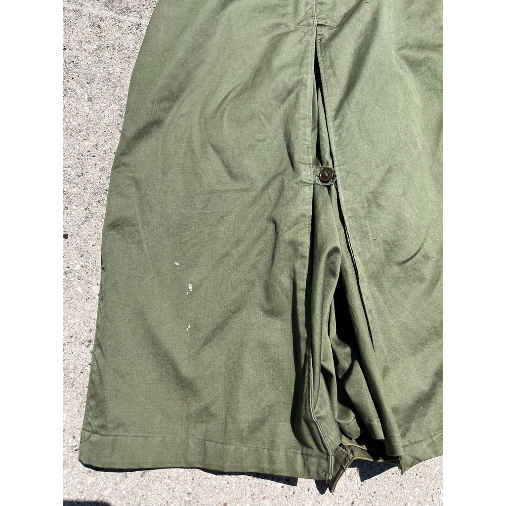 Vintage US Army 1955 Overcoat Trenchcoat OG 107 Korean War -- Long / Small