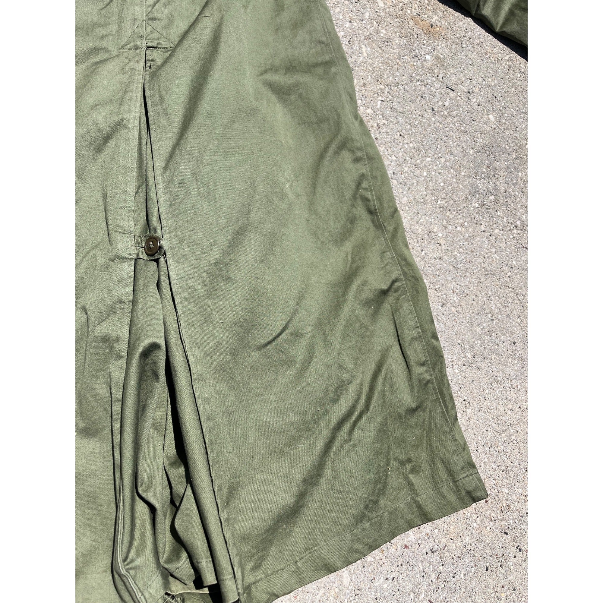 Vintage US Army 1955 Overcoat Trenchcoat OG 107 Korean War -- Long / Small