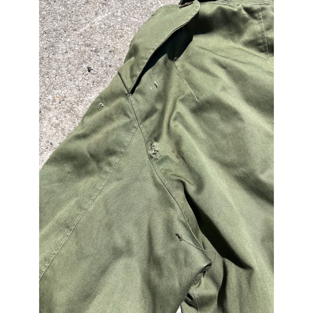 Vintage US Army 1955 Overcoat Trenchcoat OG 107 Korean War -- Long / Small