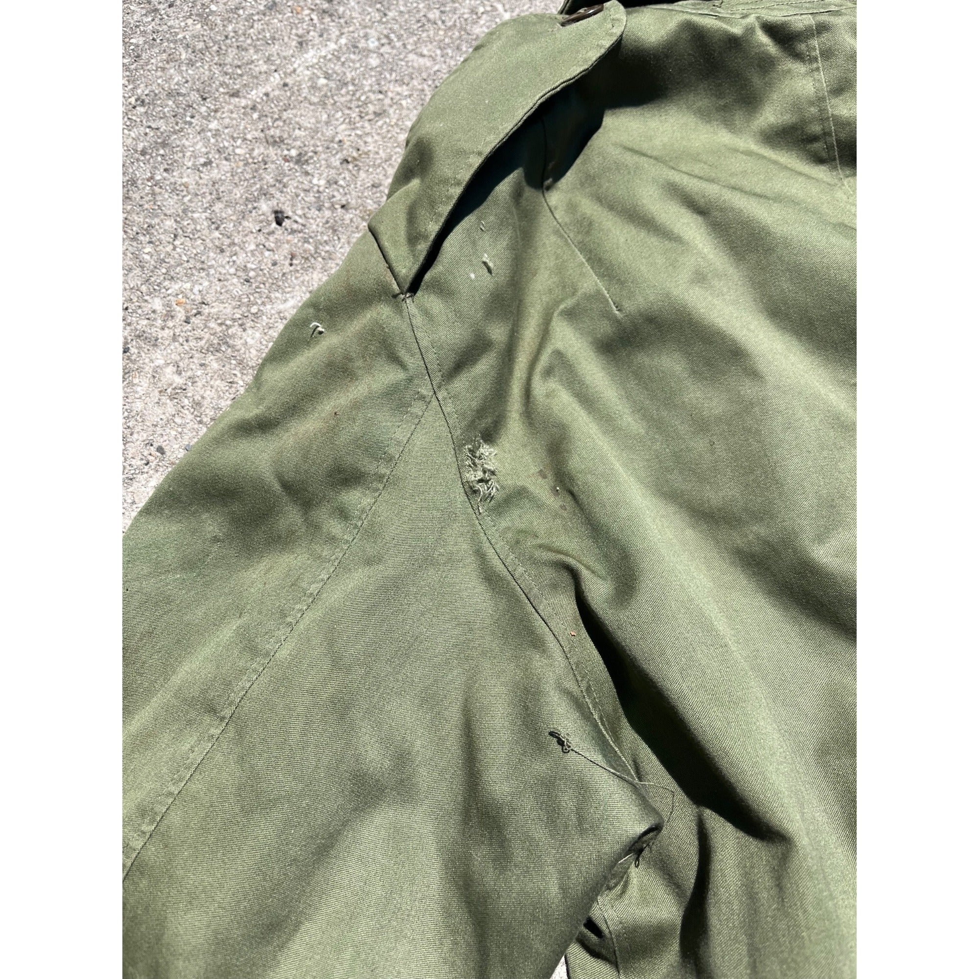 Vintage US Army 1955 Overcoat Trenchcoat OG 107 Korean War -- Long / Small
