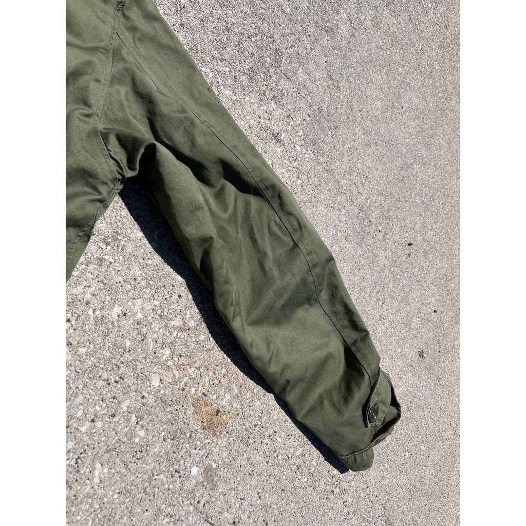 Vintage US Army 1955 Overcoat Trenchcoat OG 107 Korean War -- Long / Small