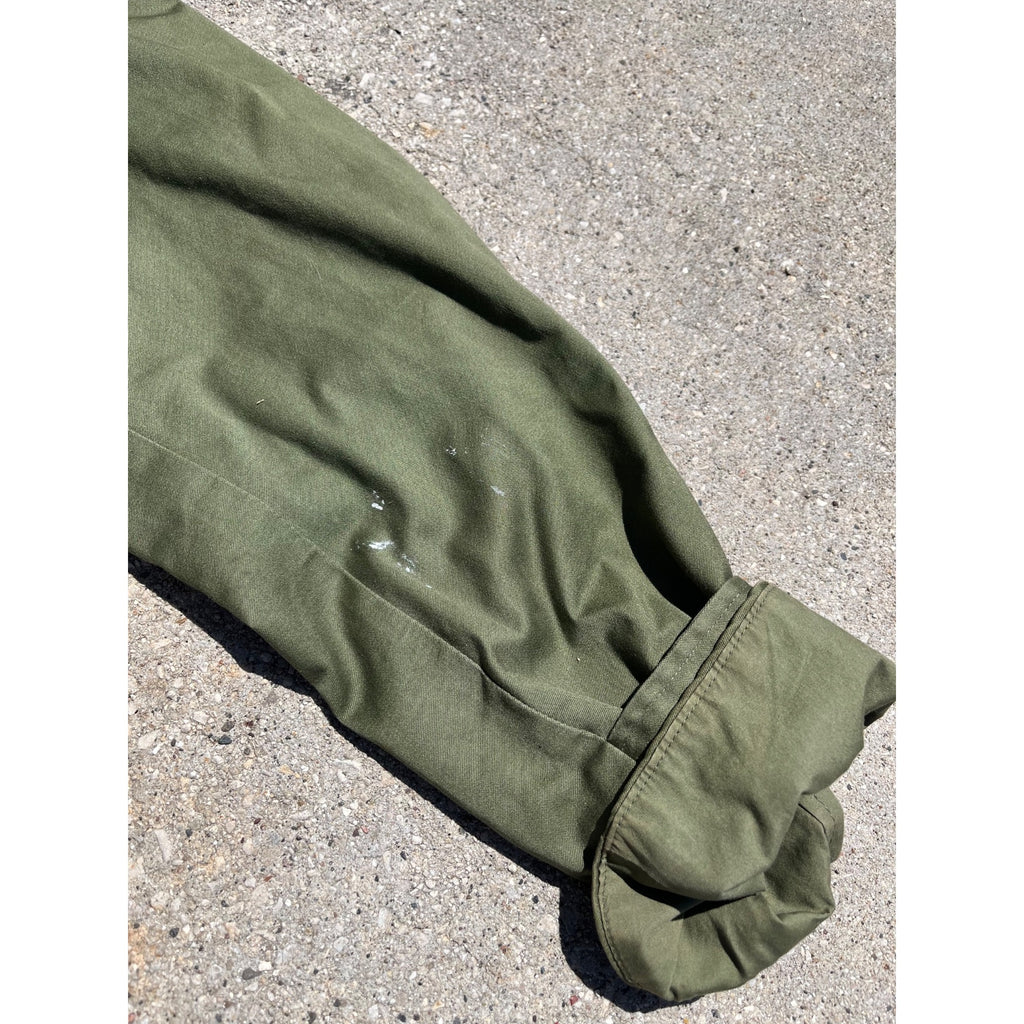 Vintage US Army 1955 Overcoat Trenchcoat OG 107 Korean War -- Long / Small