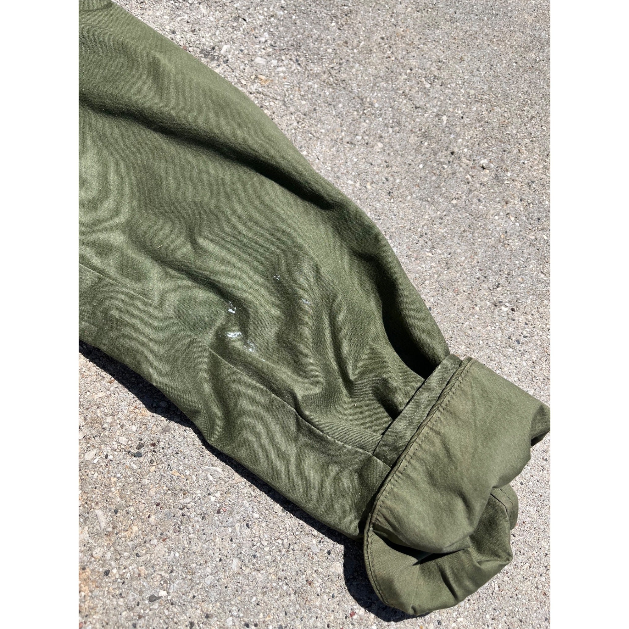 Vintage US Army 1955 Overcoat Trenchcoat OG 107 Korean War -- Long / Small