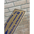 Vintage Volkswagen Chevy Mazda Dealer Metal Booster License Plate Arkansas