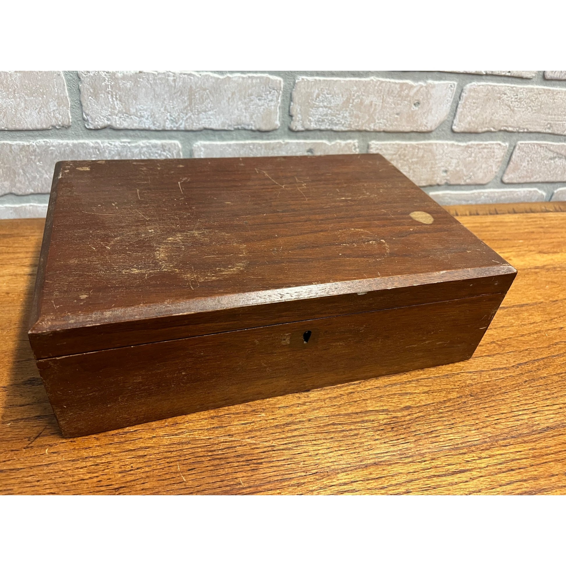 Antique 19th c. Portable Wooden Lap Field Desk Victorian 1800s