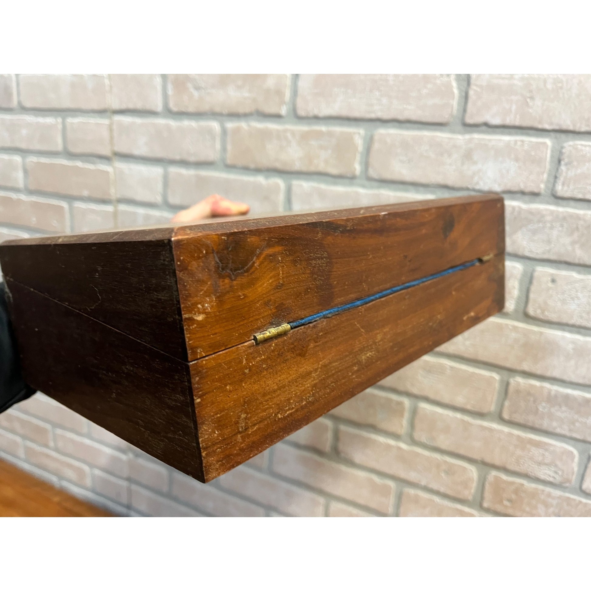 Antique 19th c. Portable Wooden Lap Field Desk Victorian 1800s