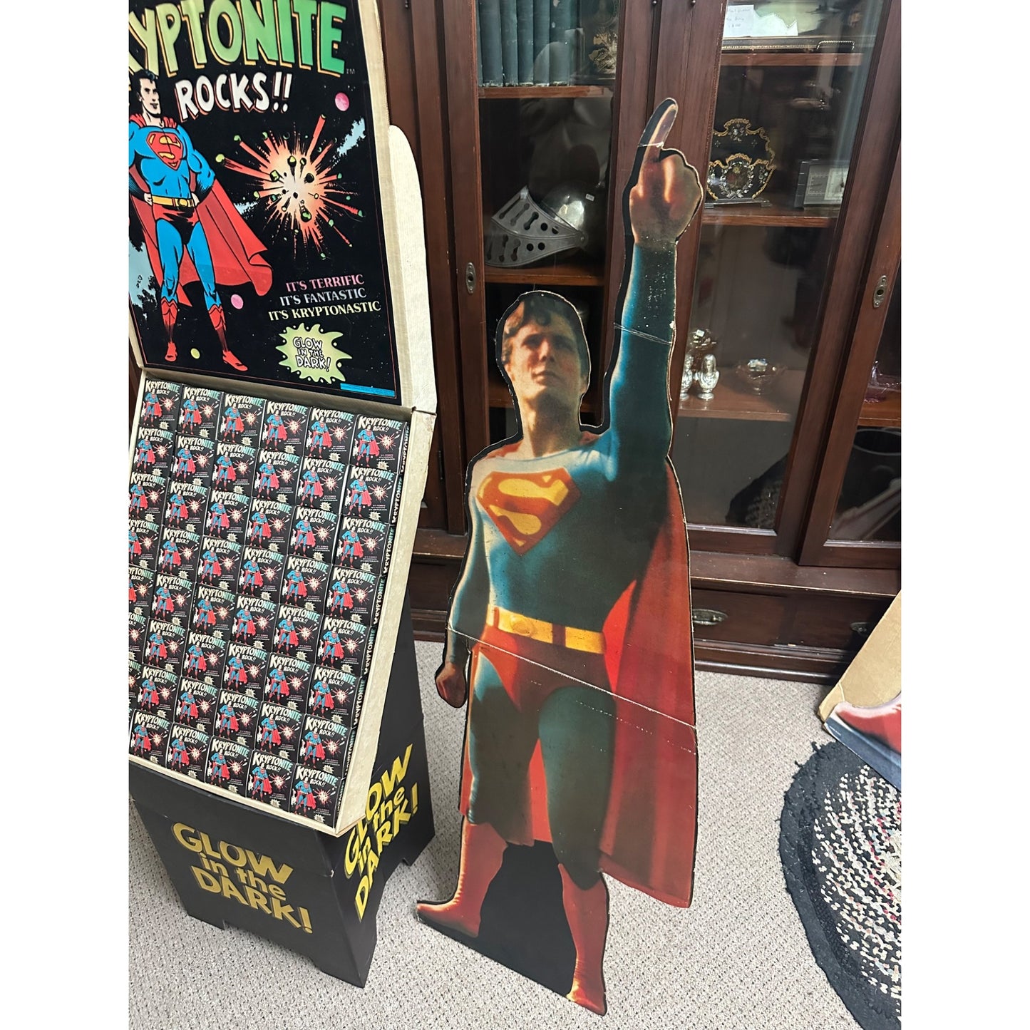 RARE Vintage 1977 Superman Kryptonite Rocks Advertising Movie Promo Store Display