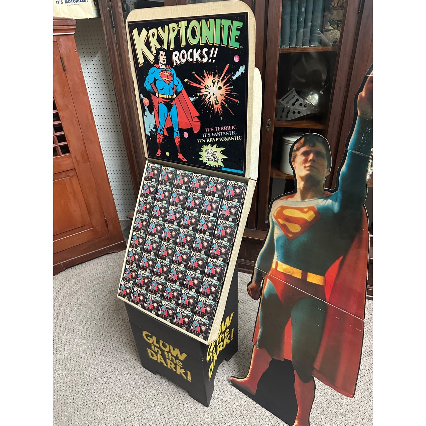 RARE Vintage 1977 Superman Kryptonite Rocks Advertising Movie Promo Store Display