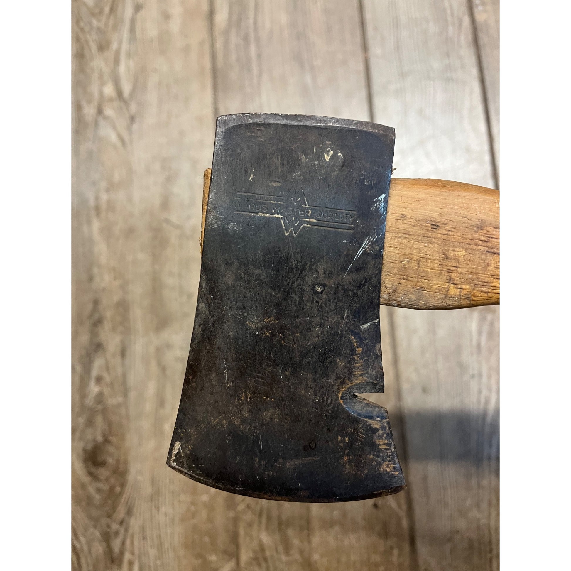 Vintage Wards Master Quality Single Bit Camp Axe Hatchet 1lb 10oz Tru-Test Handle