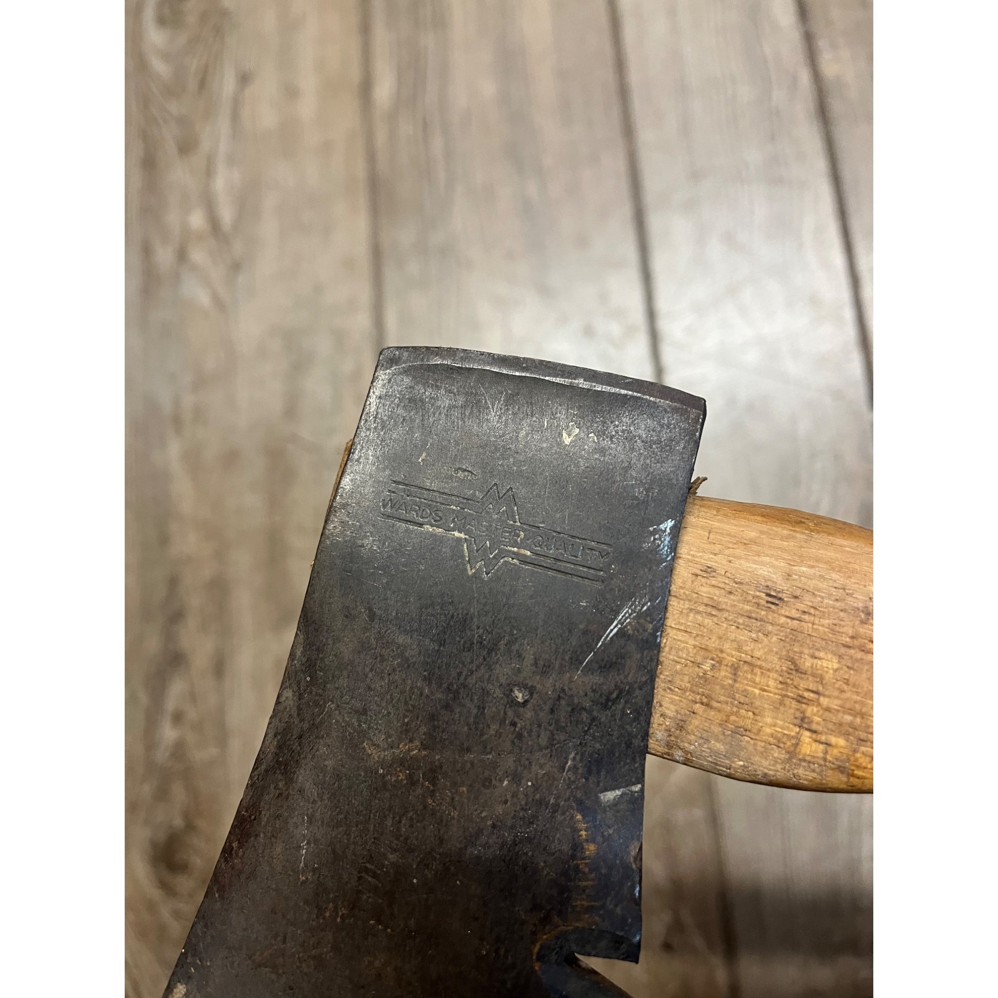 Vintage Wards Master Quality Single Bit Camp Axe Hatchet 1lb 10oz Tru-Test Handle