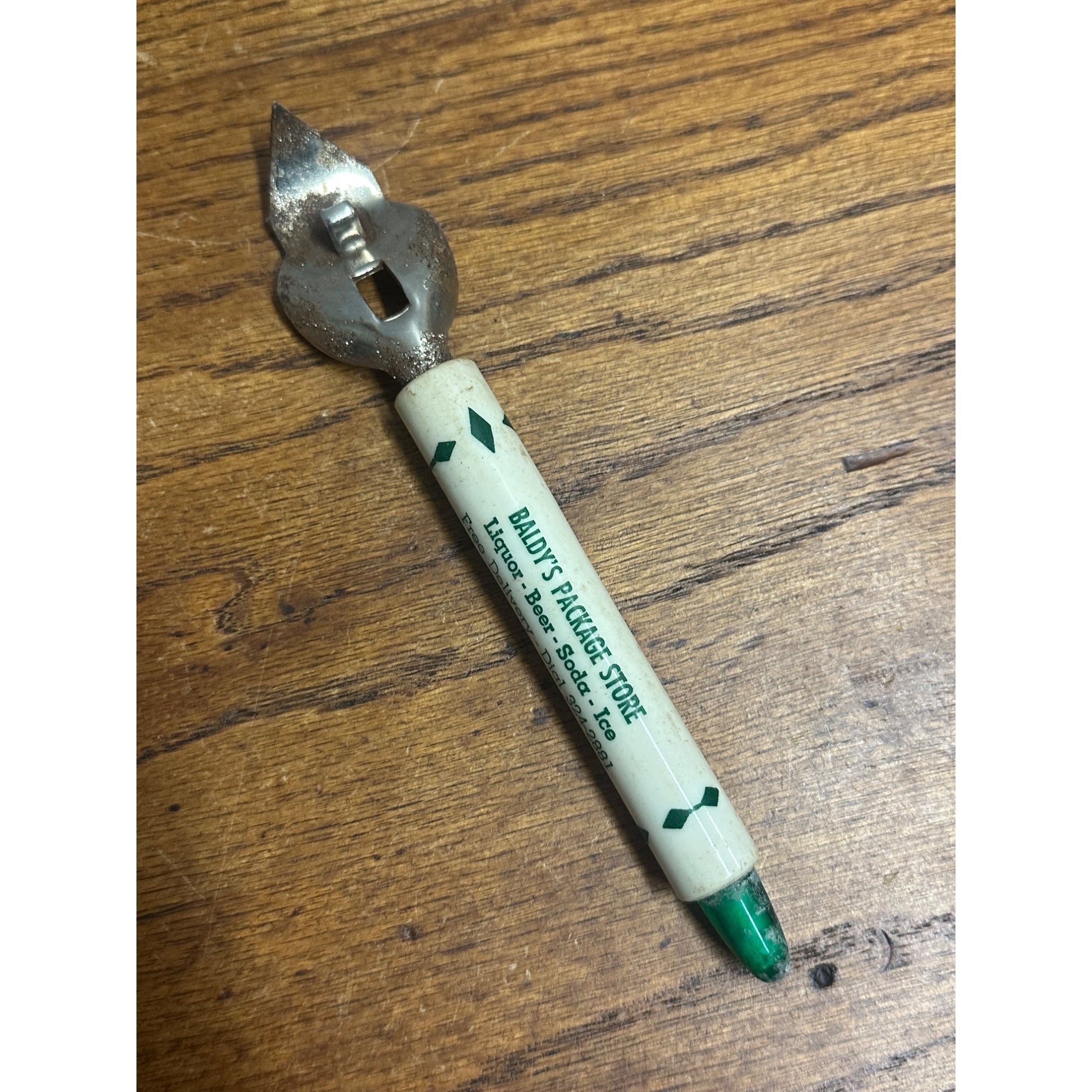 Vintage Baldy's Liquor Store Waupun Wisconsin Advertising Bottle Opener Wis Beer