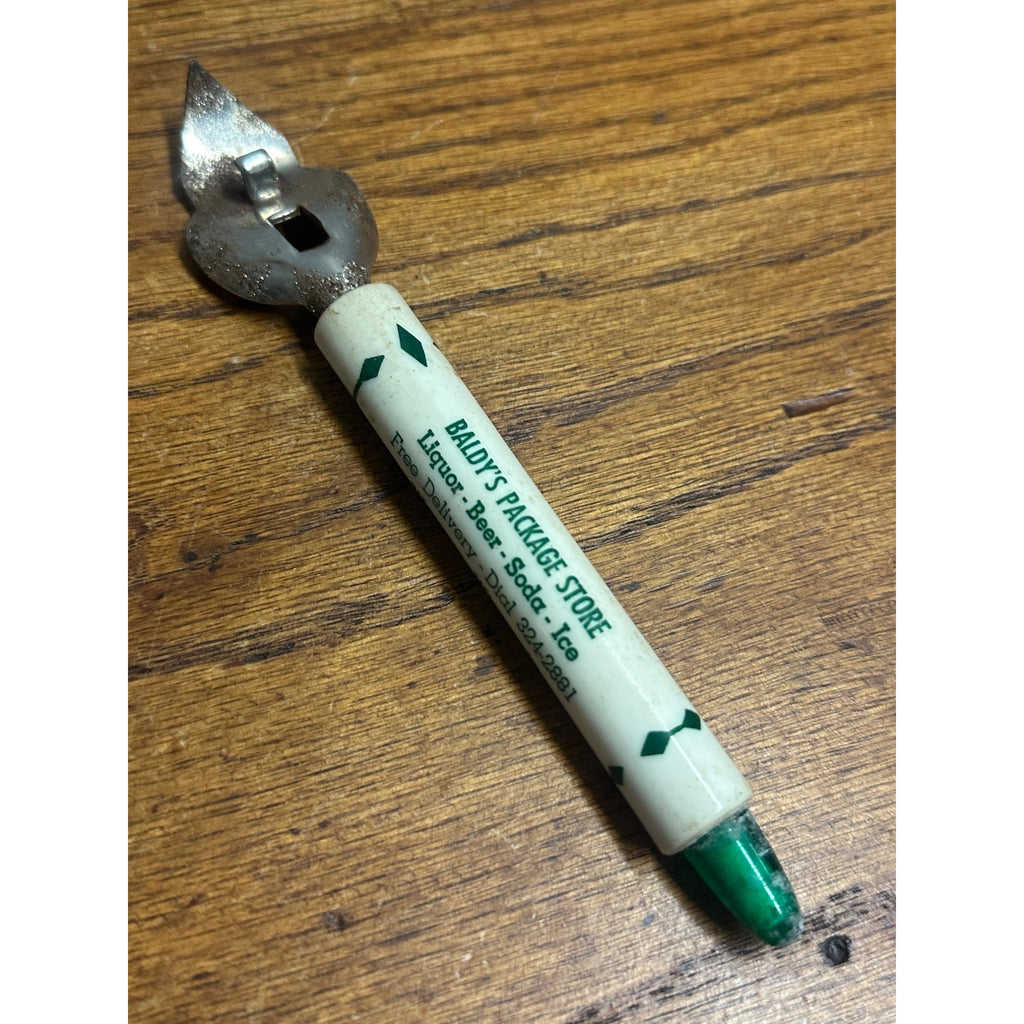 Vintage Baldy's Liquor Store Waupun Wisconsin Advertising Bottle Opener Wis Beer