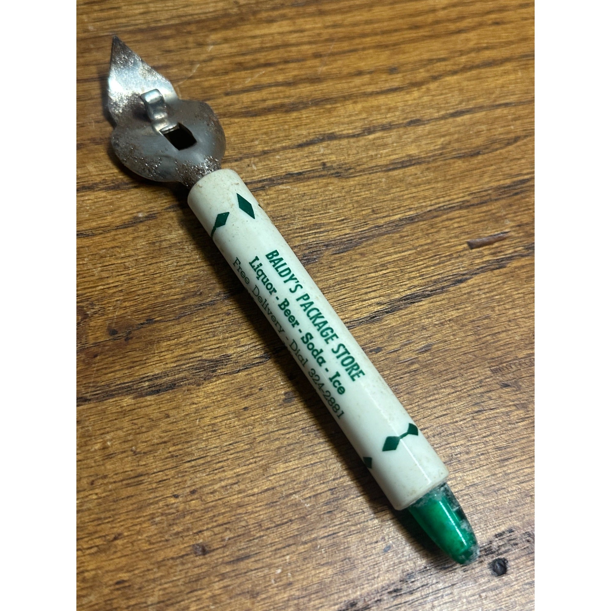 Vintage Baldy's Liquor Store Waupun Wisconsin Advertising Bottle Opener Wis Beer