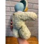 1940's Antique Gund Mfr. Plush Doll/Teddy Bear Combo-Vintage Girl Rubber