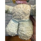 1940's Antique Gund Mfr. Plush Doll/Teddy Bear Combo-Vintage Girl Rubber