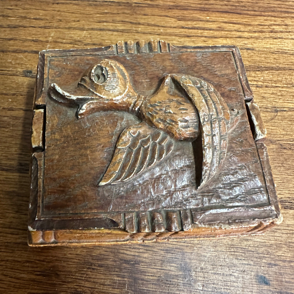 Vintage Syroco Style Art Deco Trinket Box Cigarette Case Duck