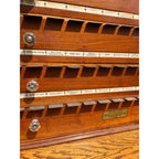 Antique 1900s McCourt Apothecary Label Oak Cabinet Pharmacy pharmacist