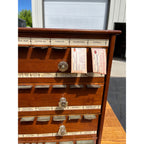 Antique 1900s McCourt Apothecary Label Oak Cabinet Pharmacy pharmacist