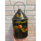 Vintage Hand Painted Kerosene Gas Metal Can w/ Handle Signed AAFA Helen Reilly
