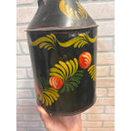 Vintage Hand Painted Kerosene Gas Metal Can w/ Handle Signed AAFA Helen Reilly