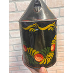 Vintage Hand Painted Kerosene Gas Metal Can w/ Handle Signed AAFA Helen Reilly